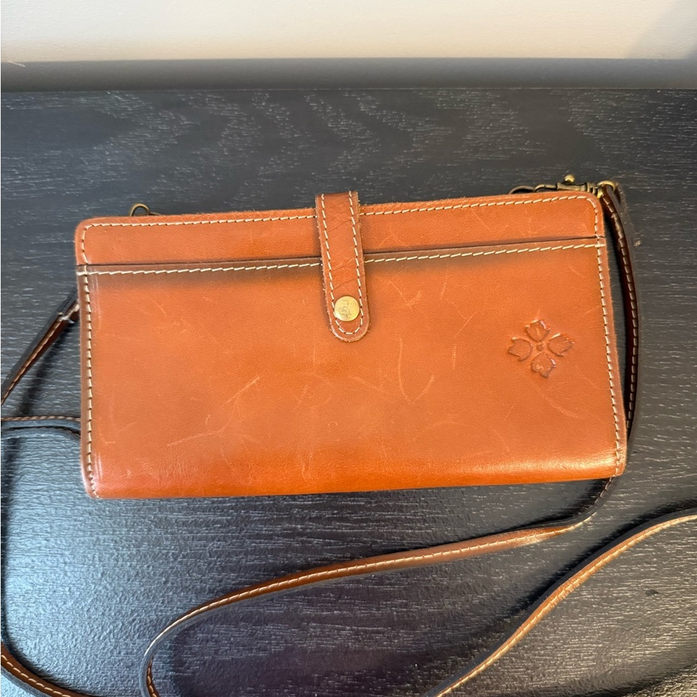 Patricia Nash Brown Leather Clutch